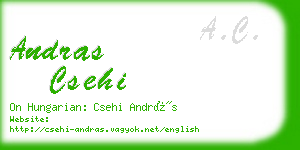 andras csehi business card